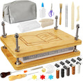 MeRGBWLife Book Binding Kit with Book Press, Complete Bookbinding Tools Set for DIY Book Repair, Journal Making & Crafts, Portable Easy Assembly (7.9" x 11.6")