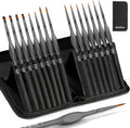Nicpro 15 PCS Fine Detail Paint Brushes Set with Nylon Brush Case
