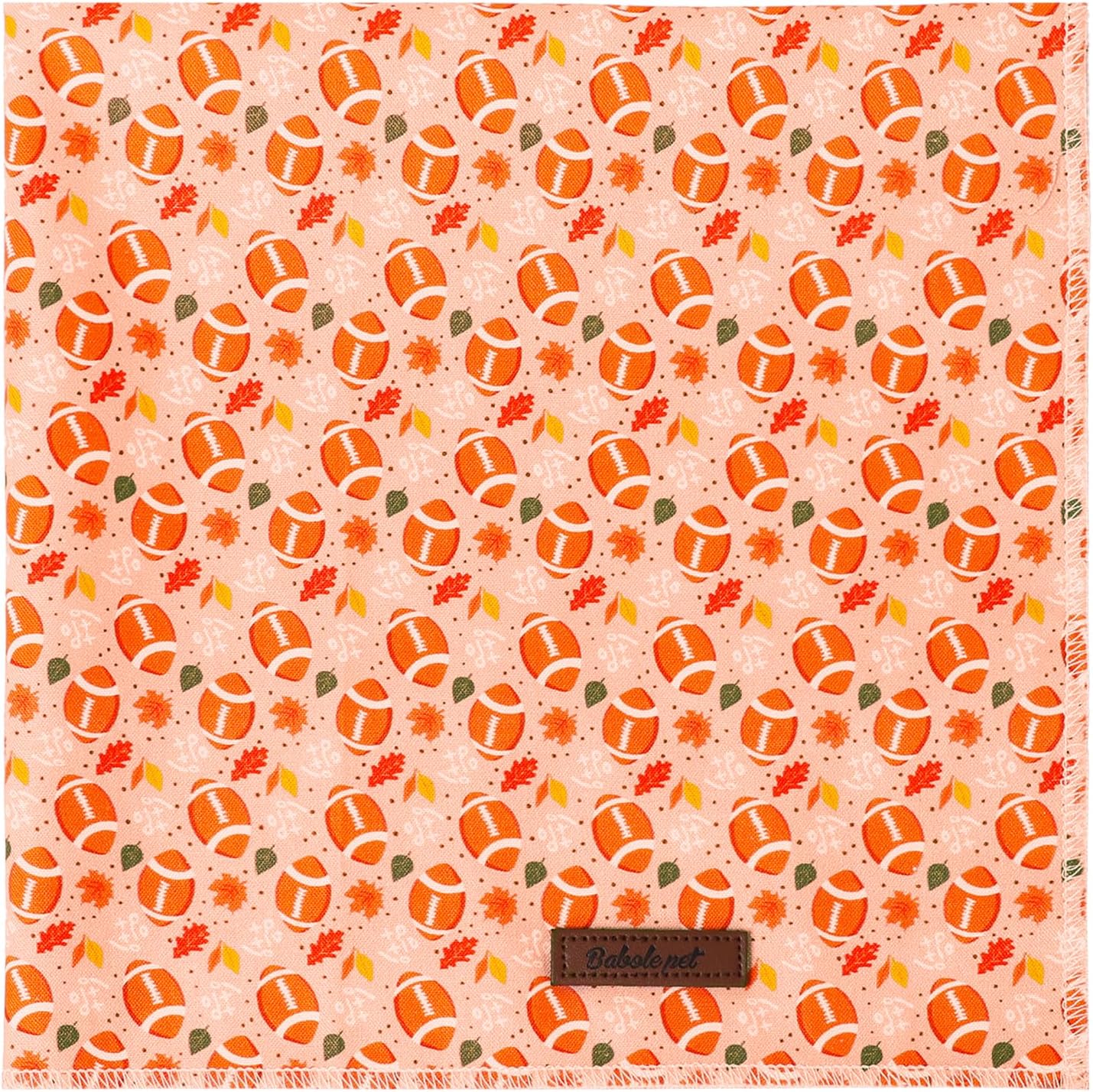 Fall Dog Bandanas Girl Boy American Football Cotton Washable Comfortable Triangle Dog Scarf Adjustable Pet Bib Kerchief for Small Medium Large Dogs L