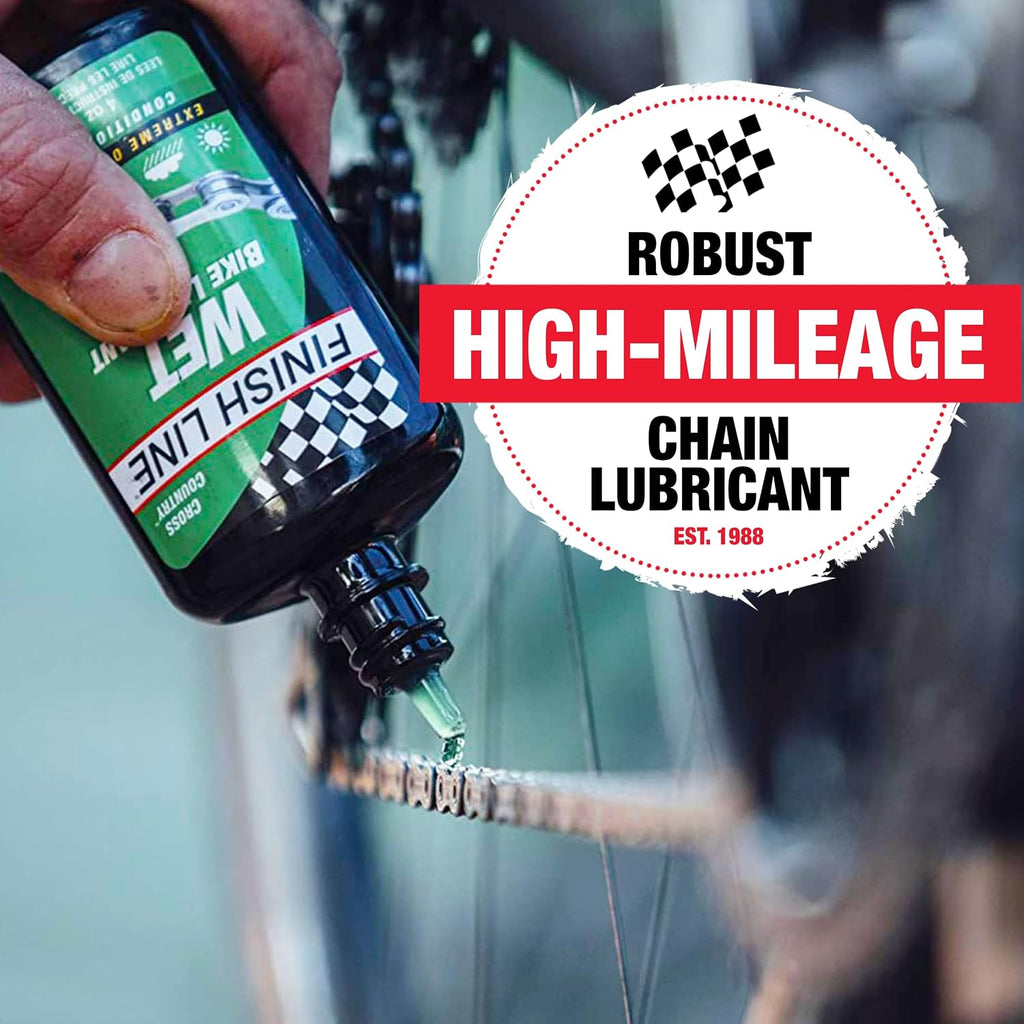 Finish Line Wet Bike Chain Lubricant 8 oz Aerosol