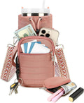 Water Bottle Carrier Bag with Strap Phone Pocket for Walking, Hiking, Cycling