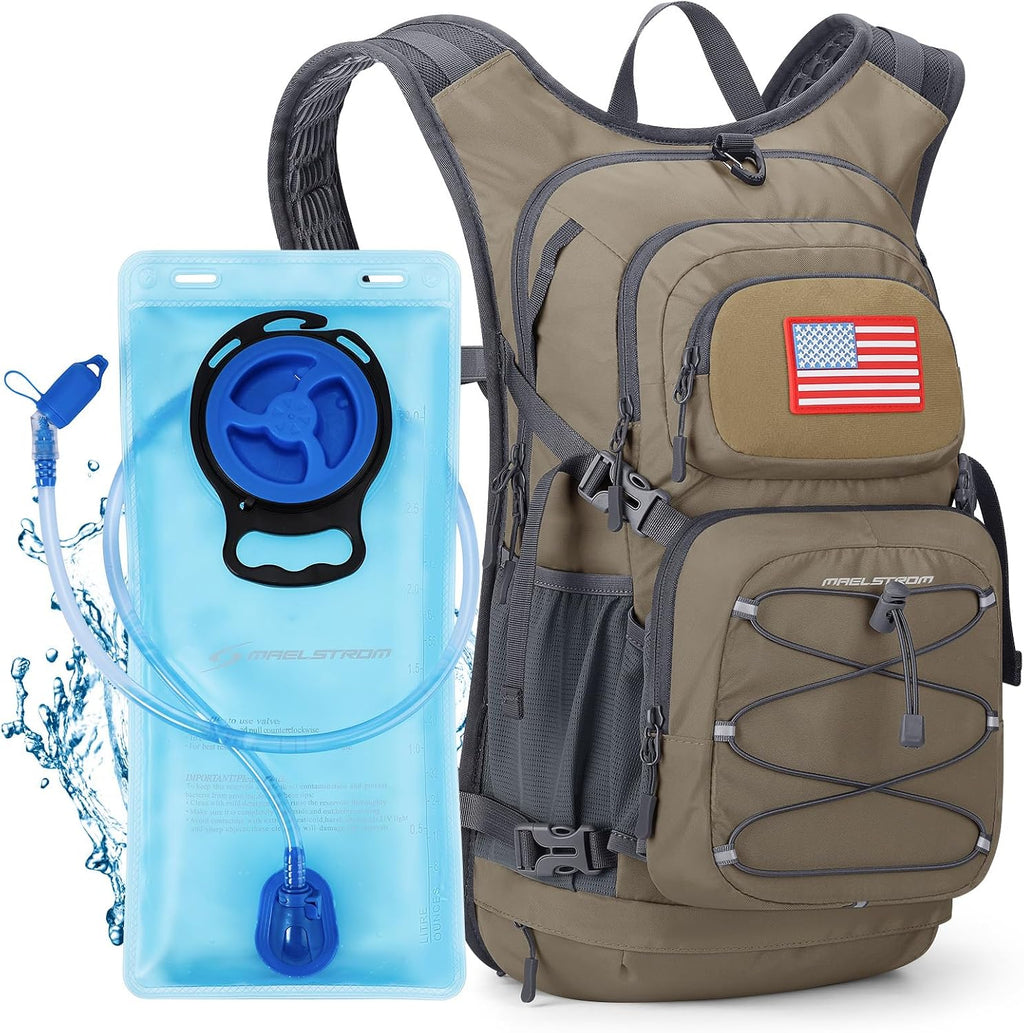Maelstrom Lightweight Hydration Hiking Backpack with 2L/3L Water Bladder