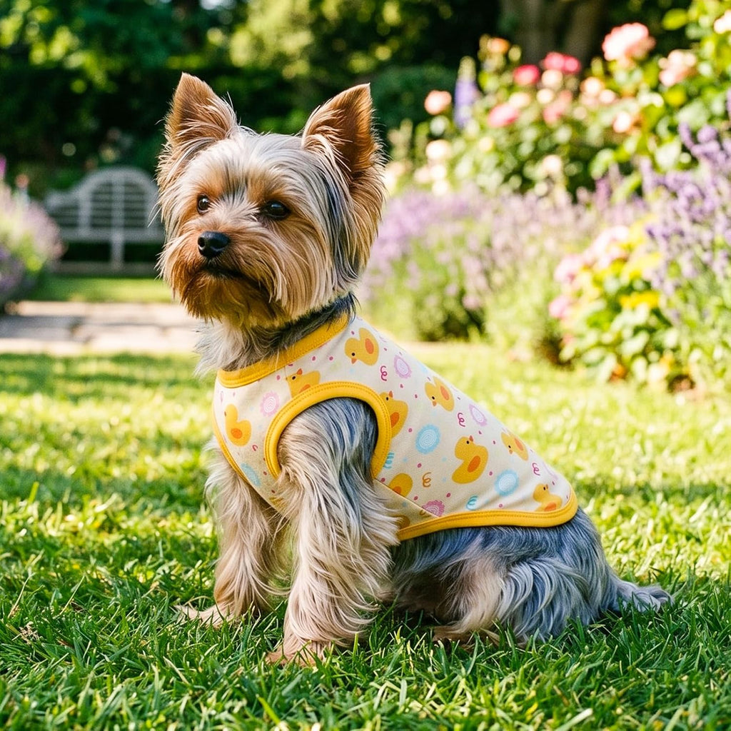 CuteBone Dog Shirts 2-Pack Soft Pet Clothes Breathable Summer Vest for Small Puppy and Stretchy Cat Apparel 2BX24L