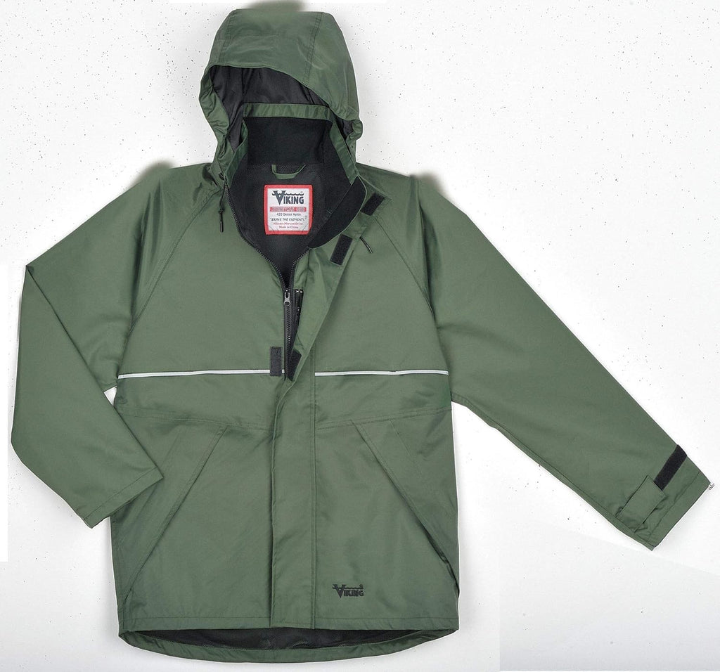 Viking Journeyman 420D Waterproof Jackets for Men - Heavy-Duty Hooded Industrial Jacket for Construction and Forestry