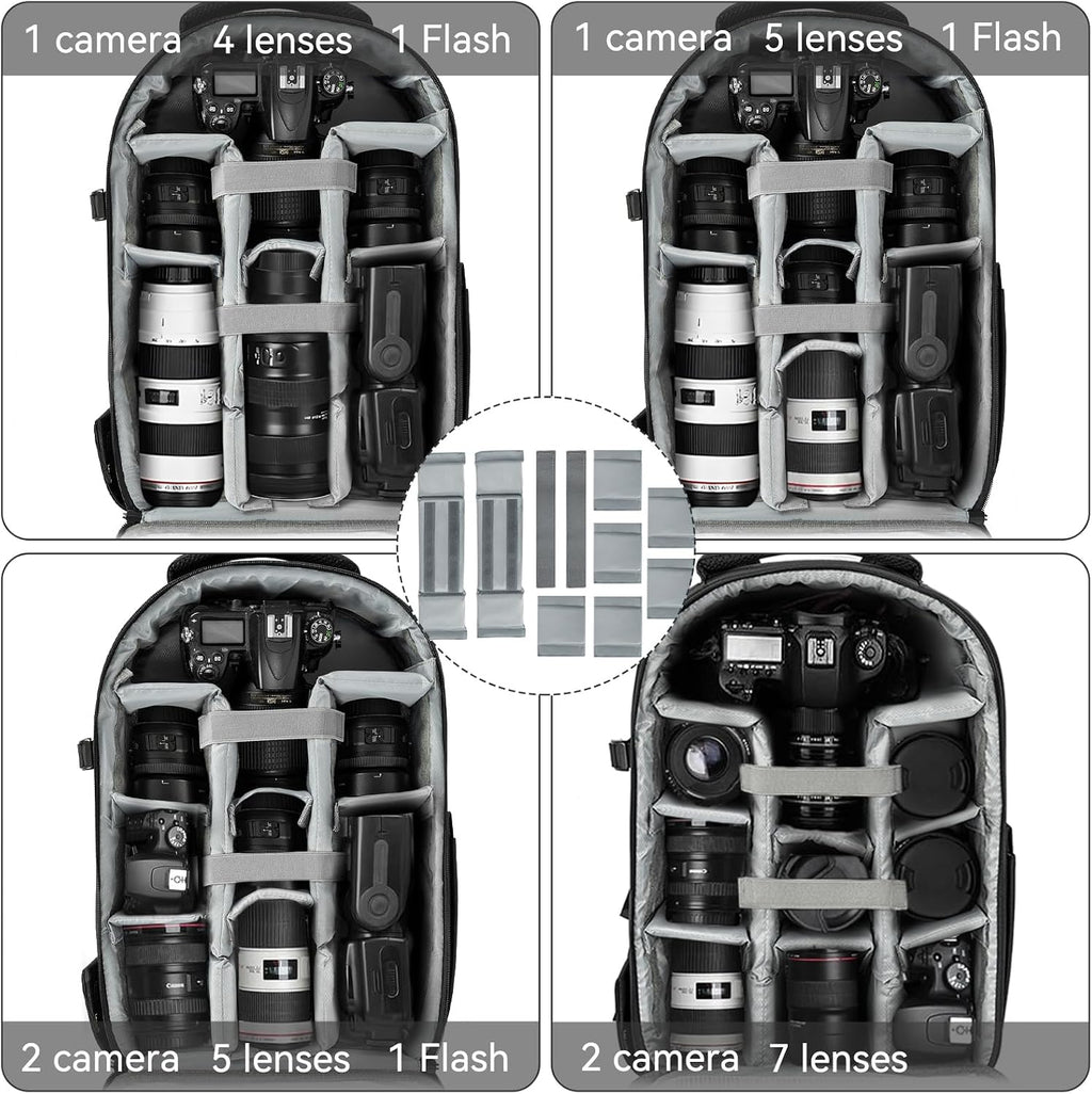 TORIBIO Large Hardshell Camera Backpack DSLR/SLR/Mirrorless Photography Bag