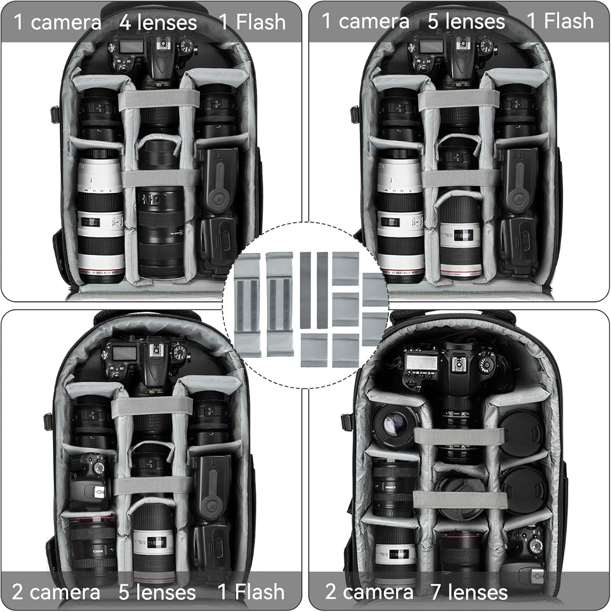 TORIBIO Large Hardshell Camera Backpack DSLR/SLR/Mirrorless Photography Bag
