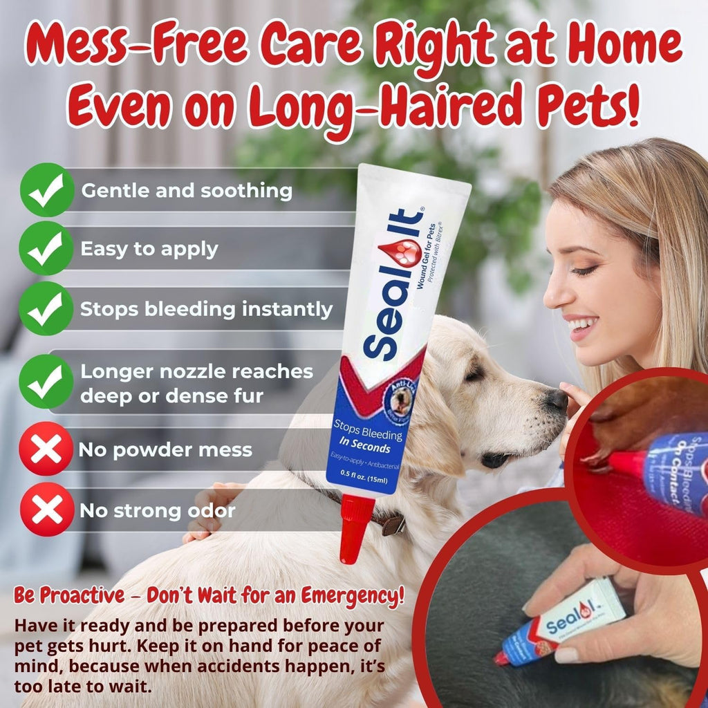 Dog Wound Care Gel for Pets, Styptic Powder Alternative