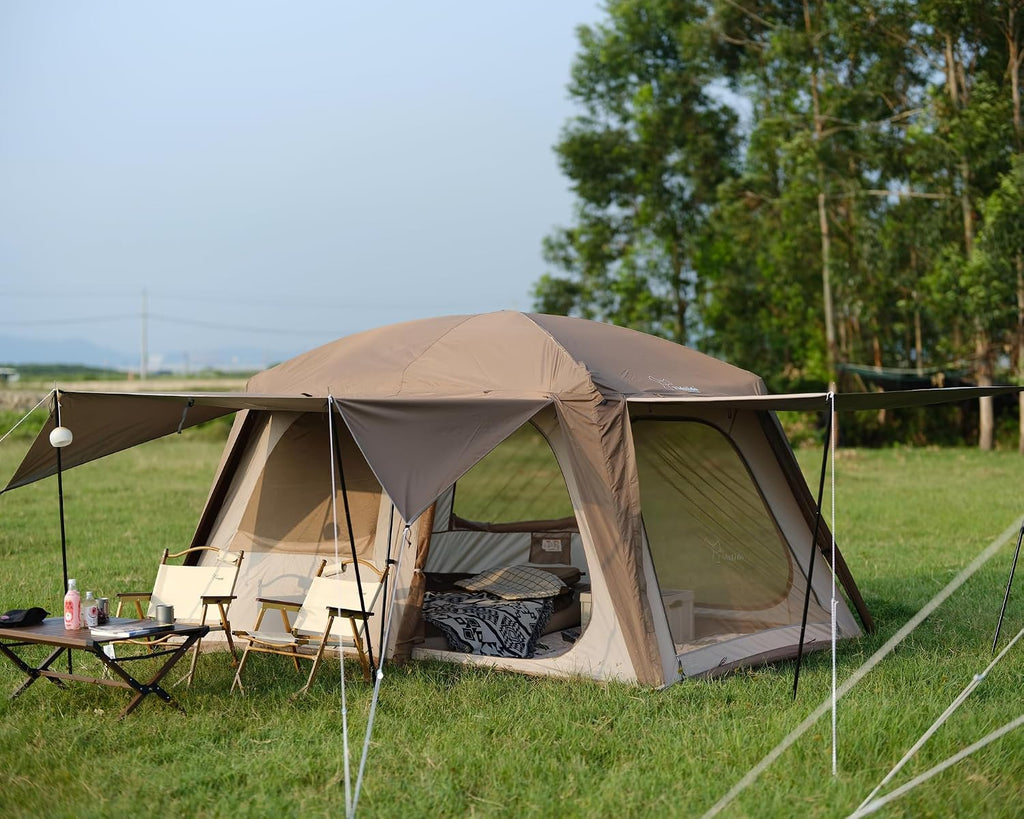 Vidalido 4-6 Person Camping Tent with 3 Door 2 Room Waterproof