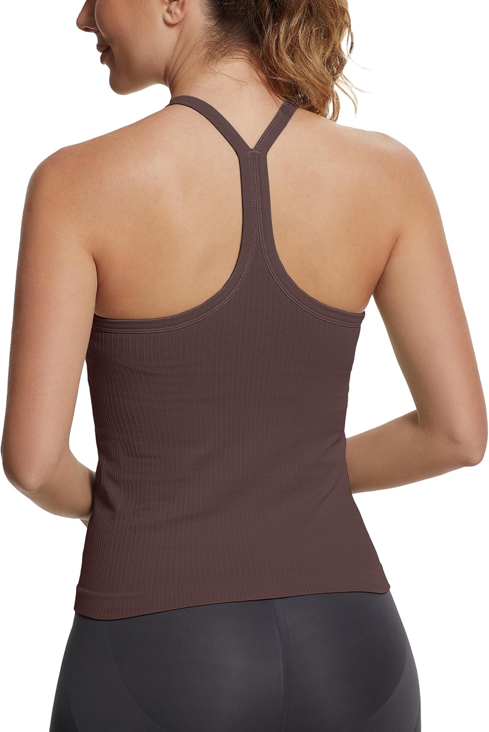 MathCat Seamless Workout Tank Tops with Built in Bra