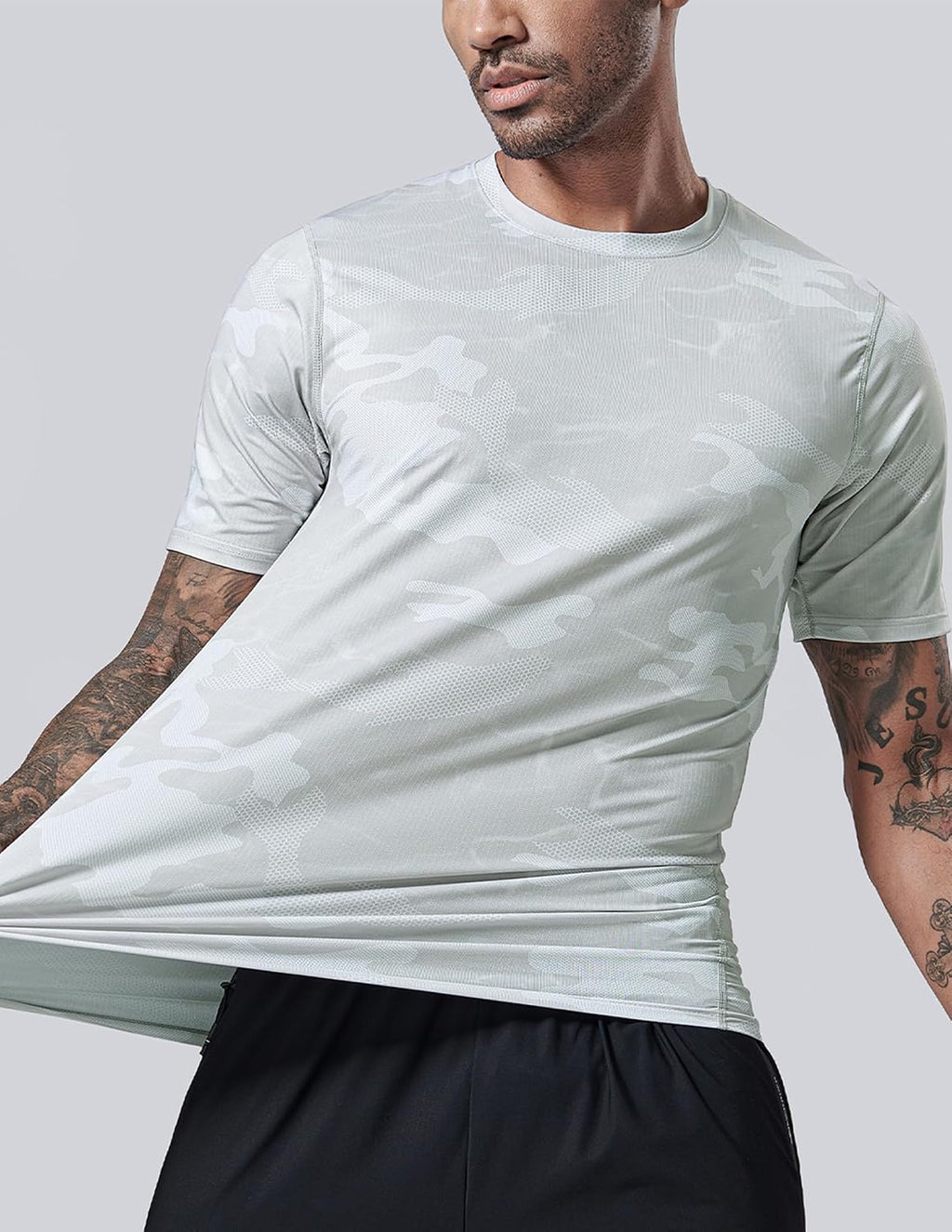 5 Pack Men’s Active Quick Dry Crew Neck T Shirts | Athletic Running Gym Workout Short Sleeve Tee Tops Bulk