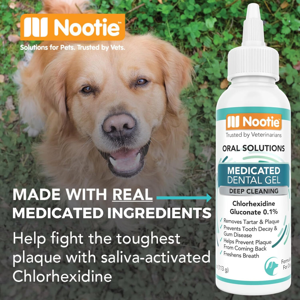 Nootie Medicated Dental Gel for Dogs with Chlorhexidine