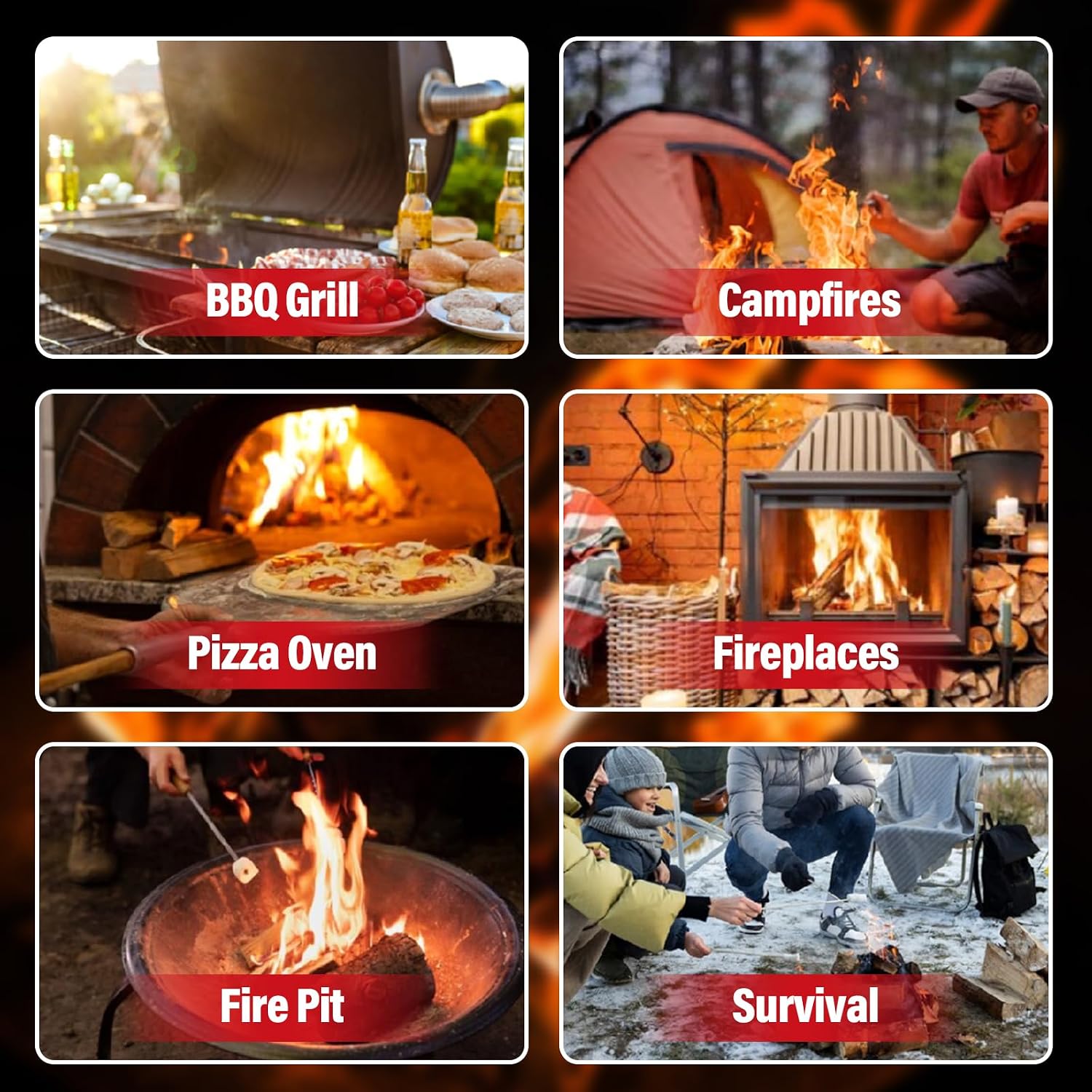 Natural Fire Starters for Grills: Premium Waterproof Quick Firestarters