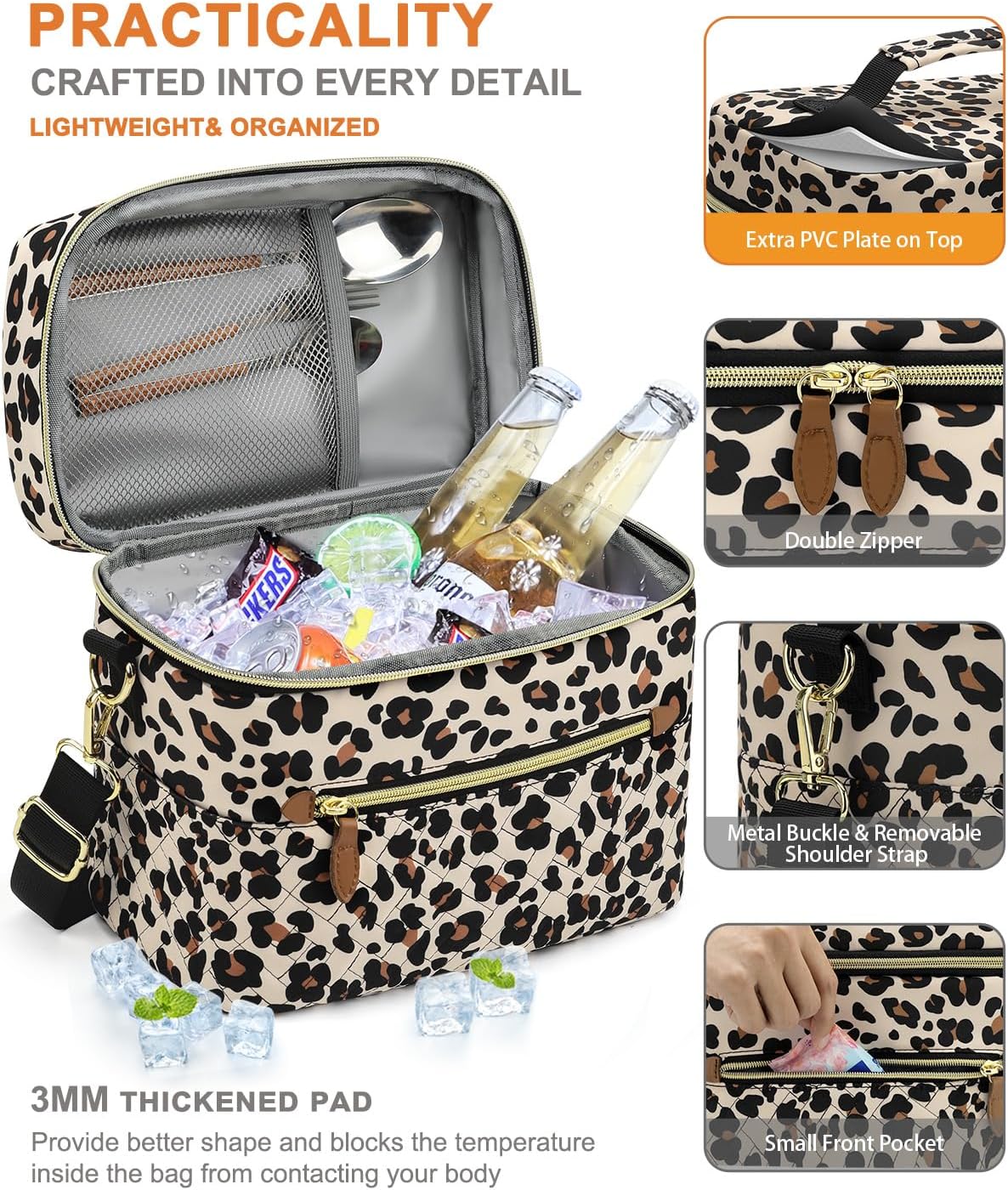 Capolo Lunch Bag for Women Men Insulated Lunch Tote Leakproof Lunchbox Bags