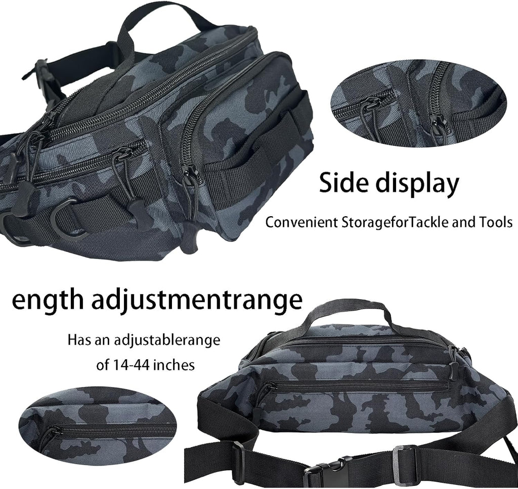 Fishing Fanny Pack for Men -Fishing Fanny Pack-Lightweight and Fishing Sling Pack