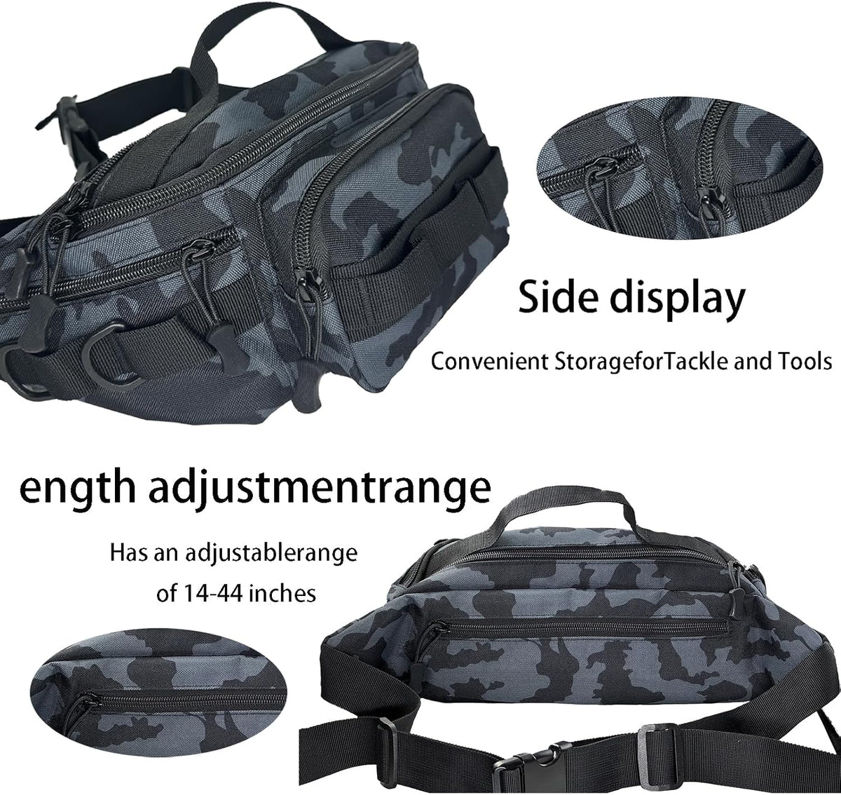 Fishing Fanny Pack for Men -Fishing Fanny Pack-Lightweight and Fishing Sling Pack