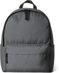 Amazon Basics Classic School Backpack with Multiple Compartments, Sturdy Construction, Adjustable Straps - Grey
