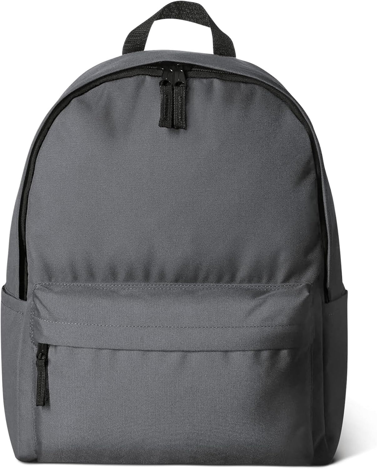 Amazon Basics Classic School Backpack with Multiple Compartments, Sturdy Construction, Adjustable Straps - Grey