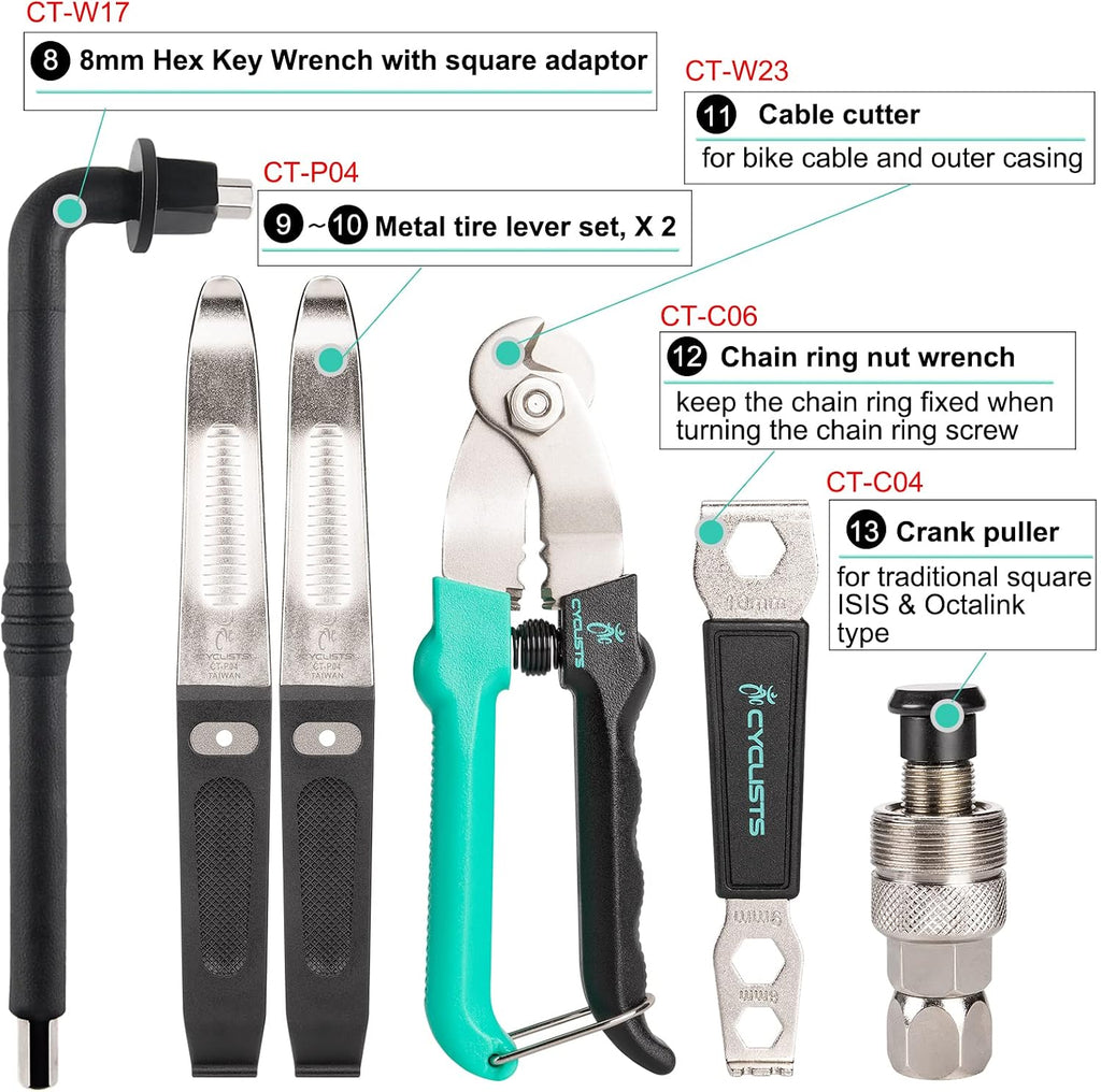 27 Piece Bike Tool Kit - Bike Tools Maintenance Repair Kit