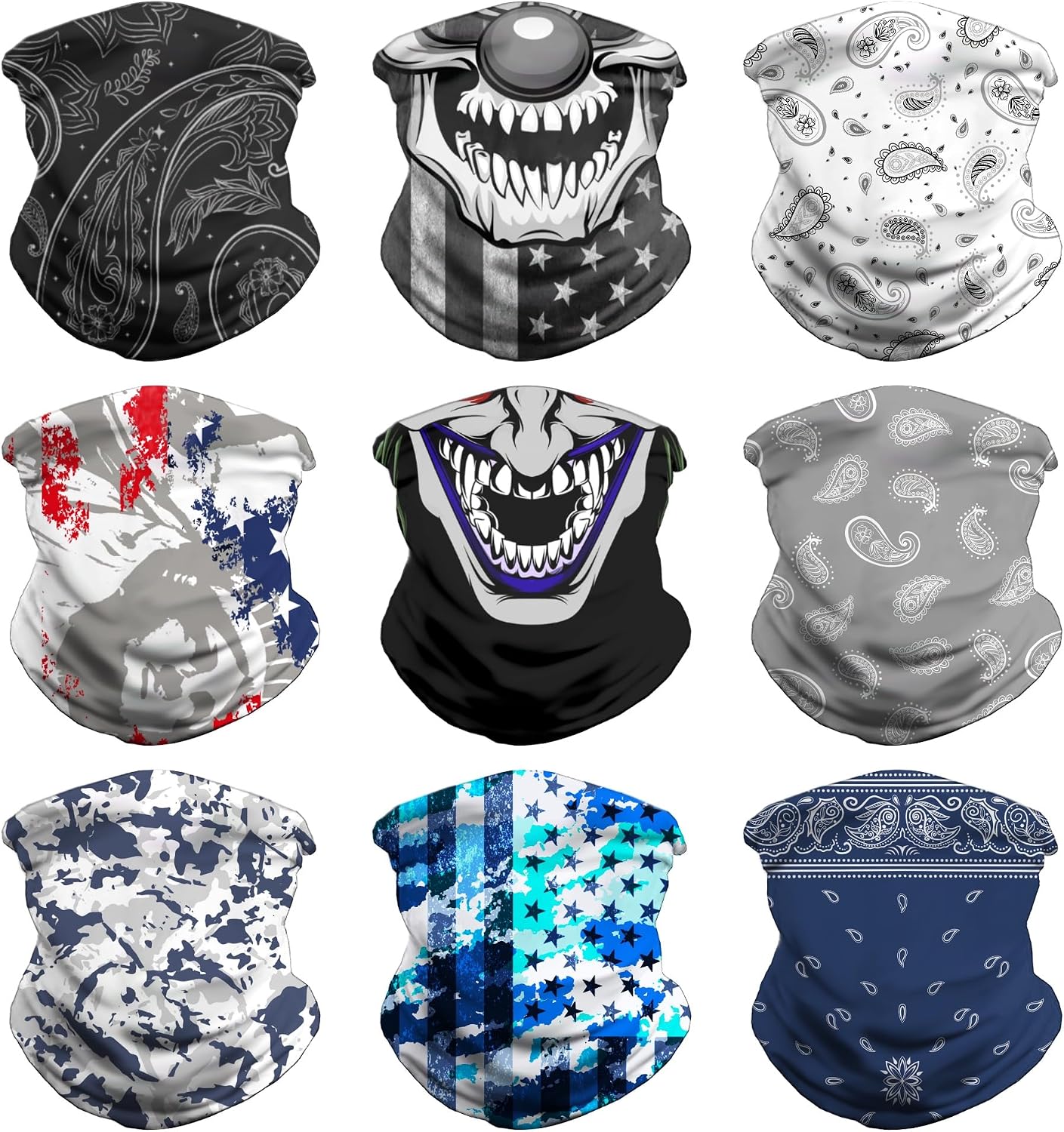 VCZUIUC Neck Gaiter Face Cover Mask Balaclava for Men and Women