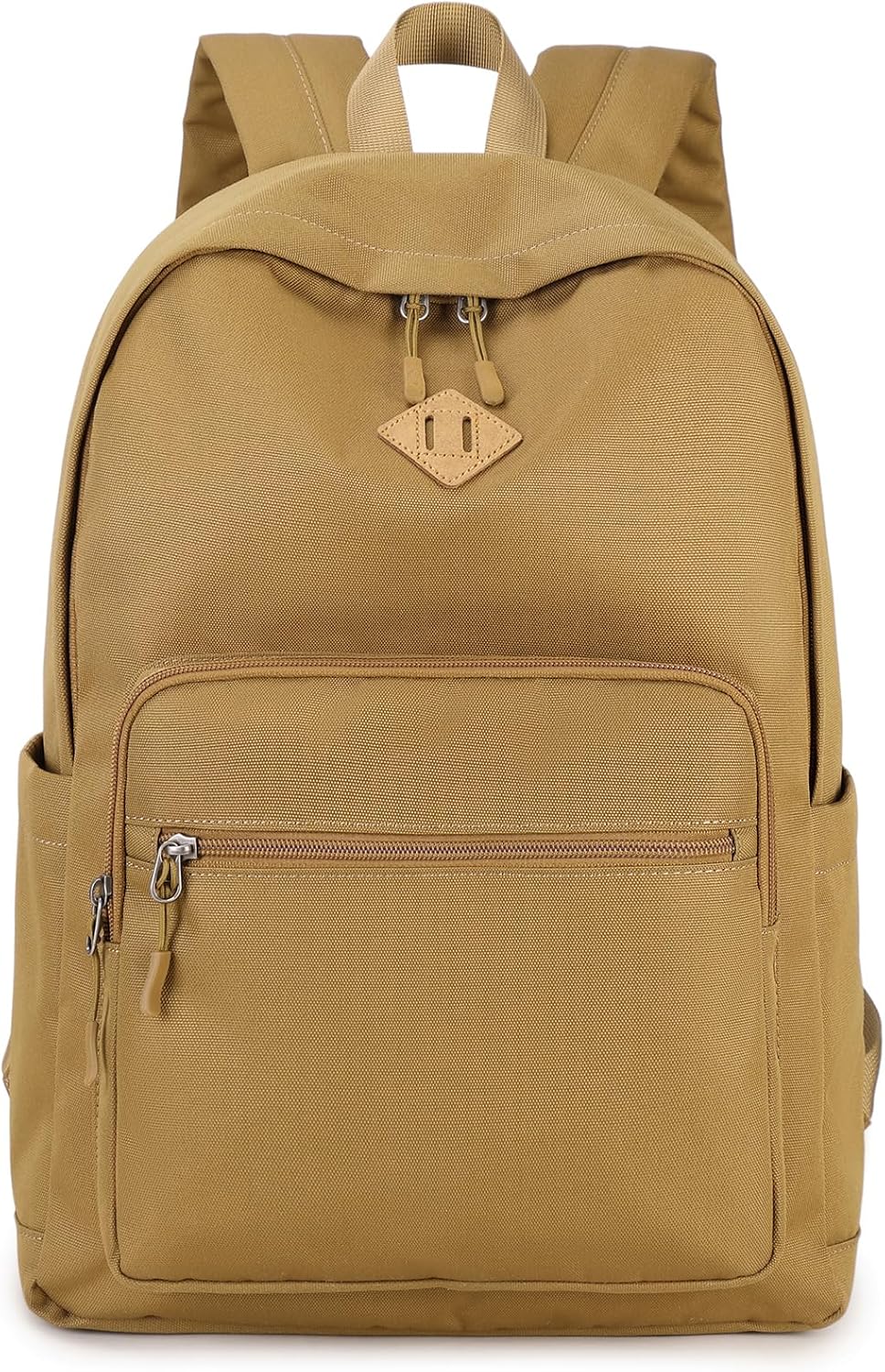 Lohol Classic Backpack for Girls Boys Teens, Lightweight Bookbag for School Travel College (Beige/Green)