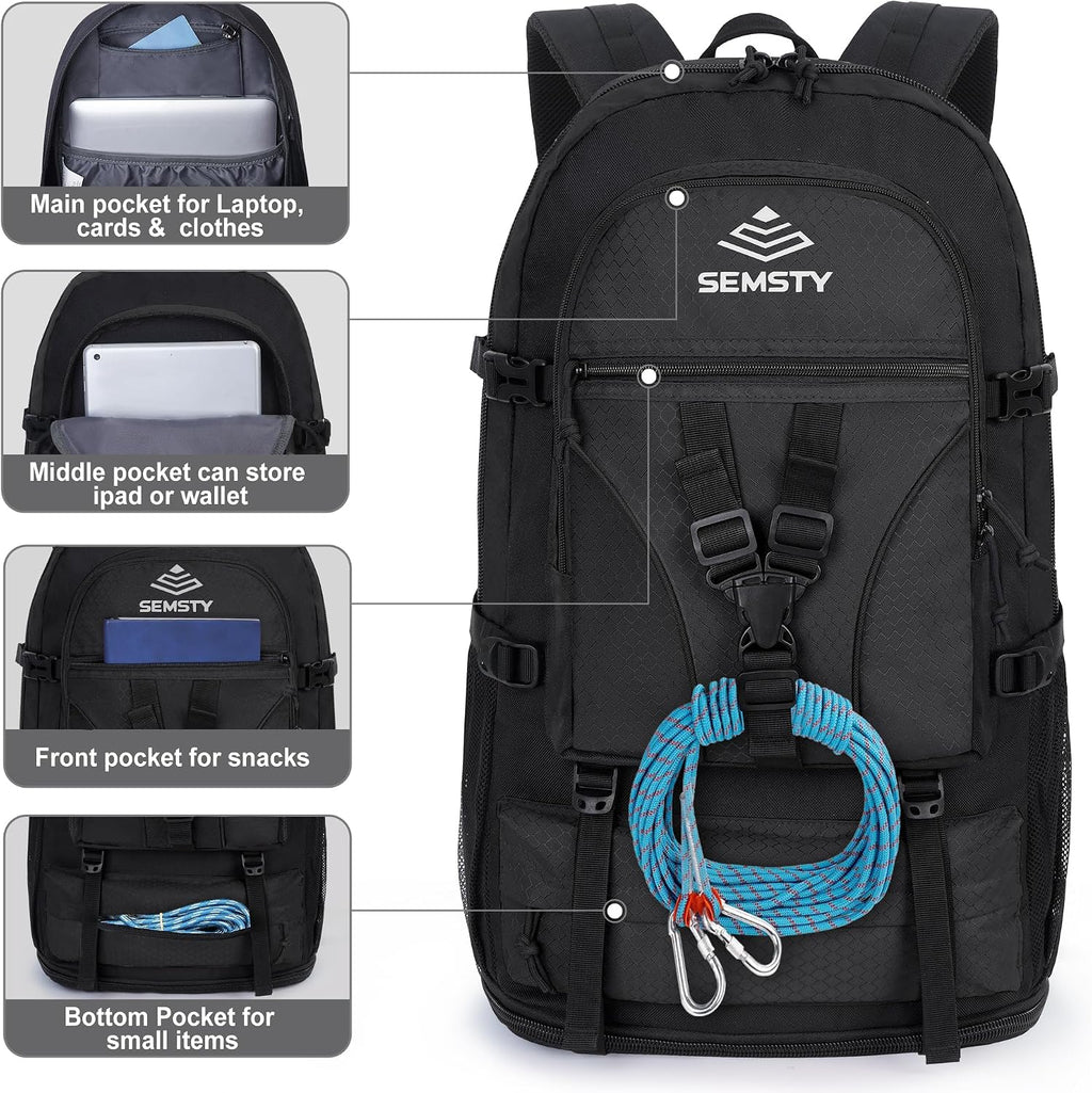 40L/50L Expandable Hiking Backpack for Men & Women，Camping Backpack