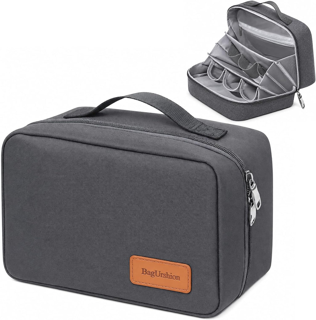 Birthday Gifts for Women Men,Travel Essentials Toiletry Bag Kit Case- Grey