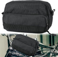 Universal Motorcycle Handlebar Bag, Motorcycle Bag Handlebar Tool Bag Fit for Front Fork Handle Bar Sissy Bar Motorbike Dirt Bike Bicycle Snowmobile Quad ATV