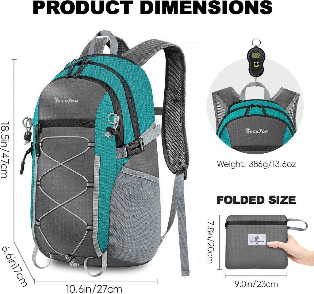 Seektop Packable Waterproof Hiking Backpack, 20L Lightweight Daypack