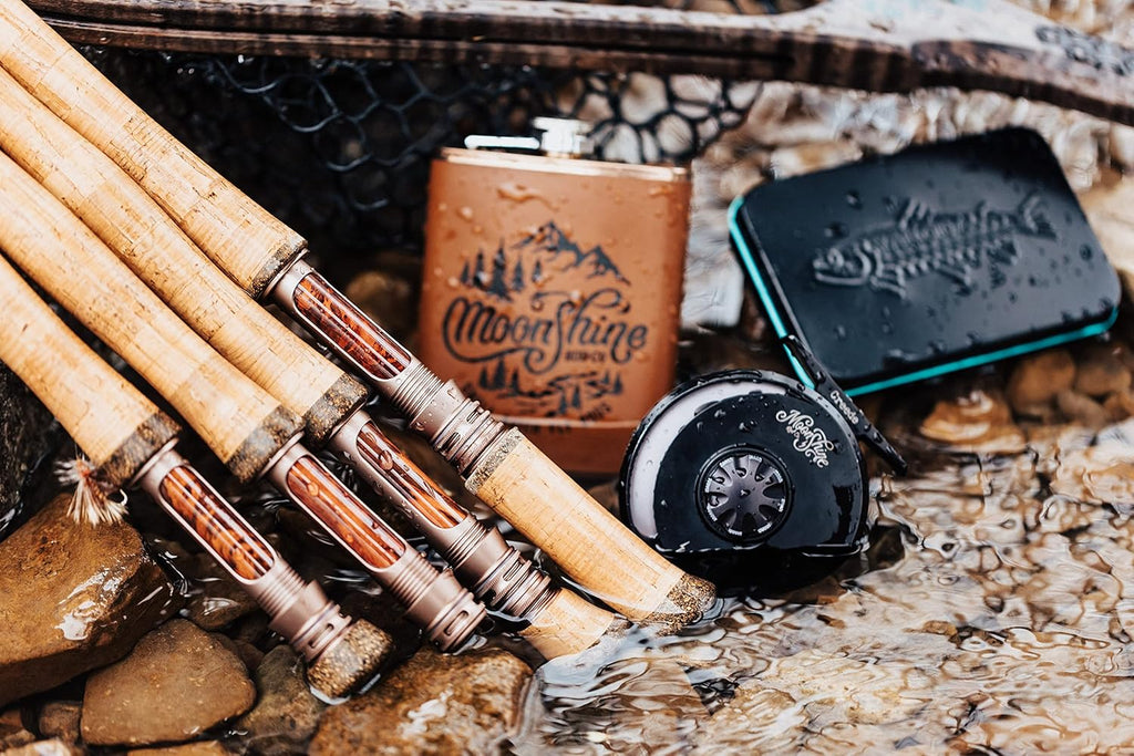 Moonshine Rod Company Fly Fishing Rod with Carrying Case and Extra Rod Tip