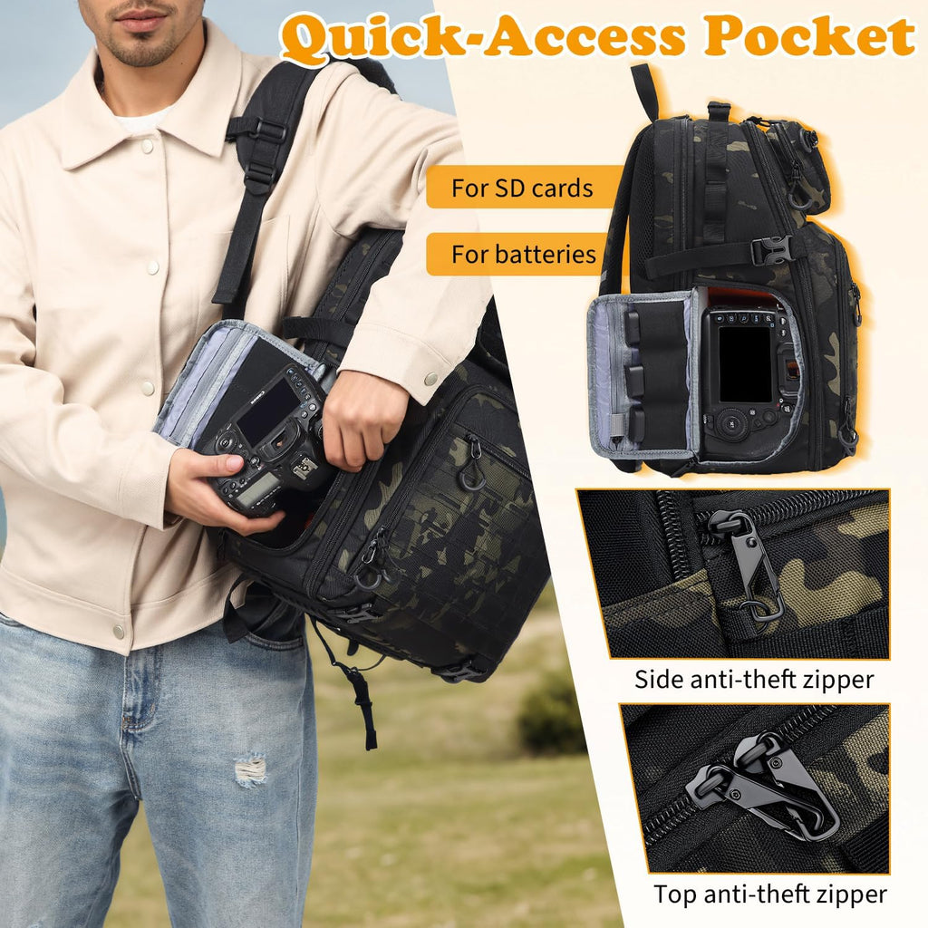 HAMBOLY Professional Camera Bag Backpack for DSLR, SLR & Mirrorless