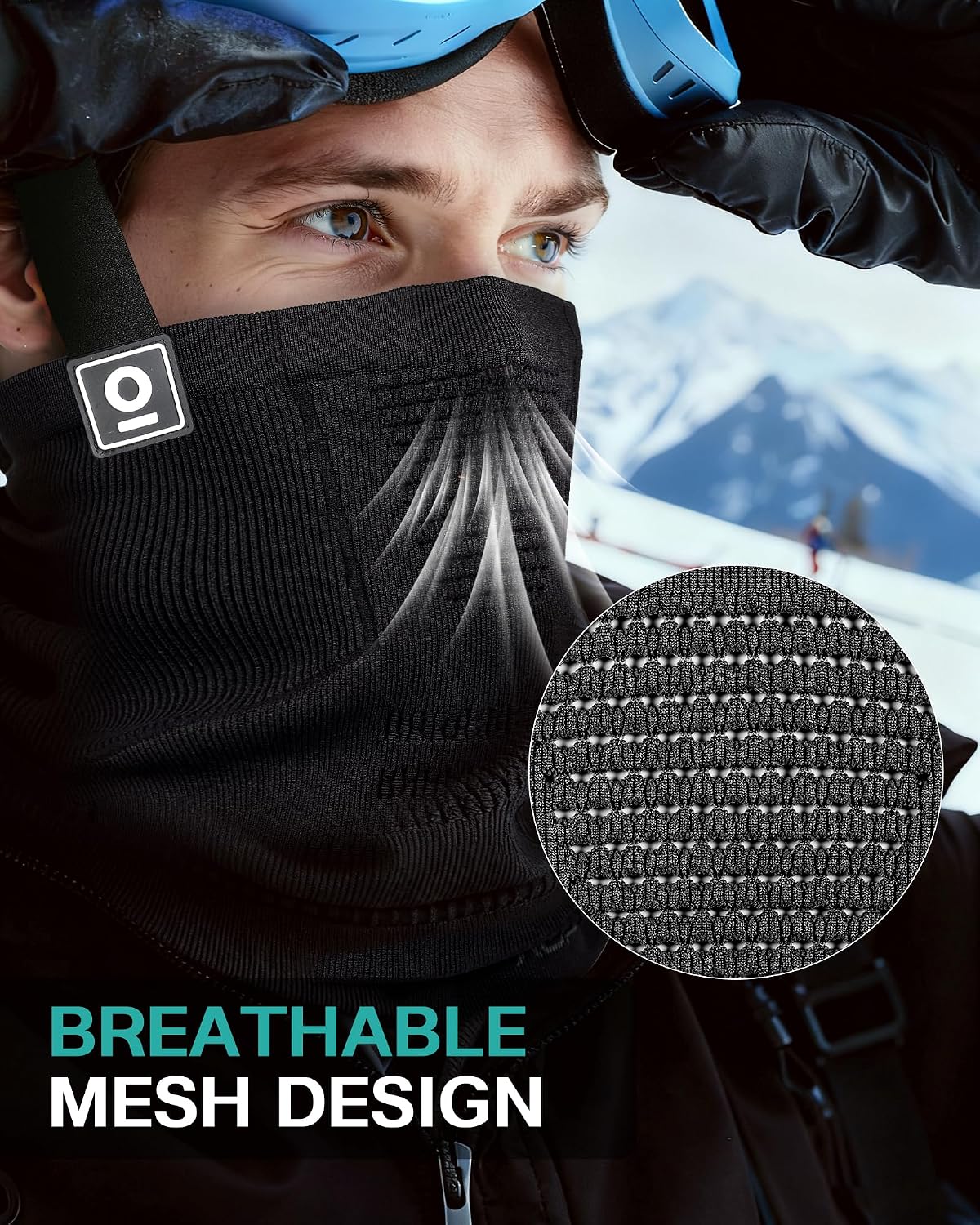 AOPREL Winter Neck Gaiter Breathable Neck Warmer Windproof Half-Face Mask