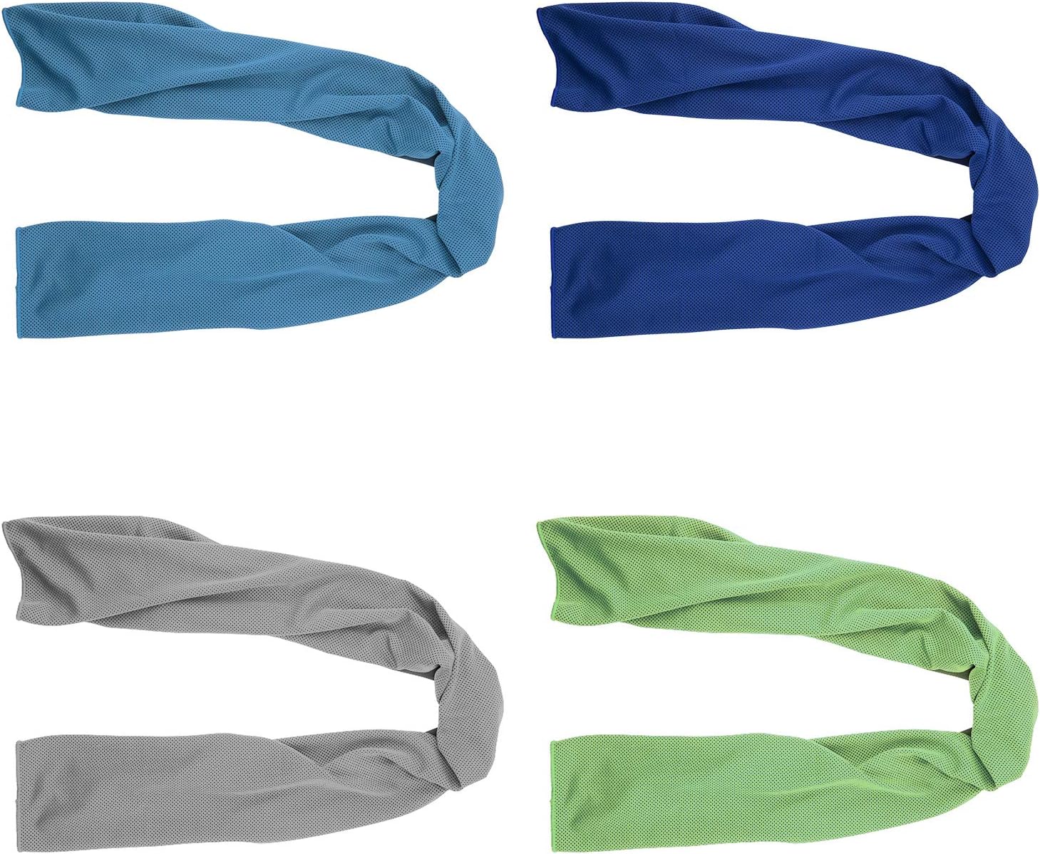 SMALLElectric 8 Packs 40"x 12" Microfiber Multicolor Solid Cooling Towel (Temperature Regulating) for Yoga, Sport, Gym, Workout, Fitness, Running
