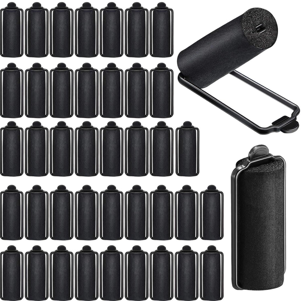WILLBOND 40 Pieces Sponge Hair Rollers Silk Foam Satin Rollers for Women