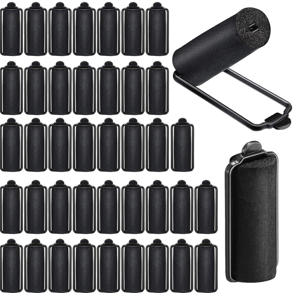 WILLBOND 40 Pieces Sponge Hair Rollers Silk Foam Satin Rollers for Women
