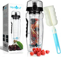 AquaFrut 32 oz Fruit Infuser Water Bottle, BPA-Free Tritan Infusion Bottle