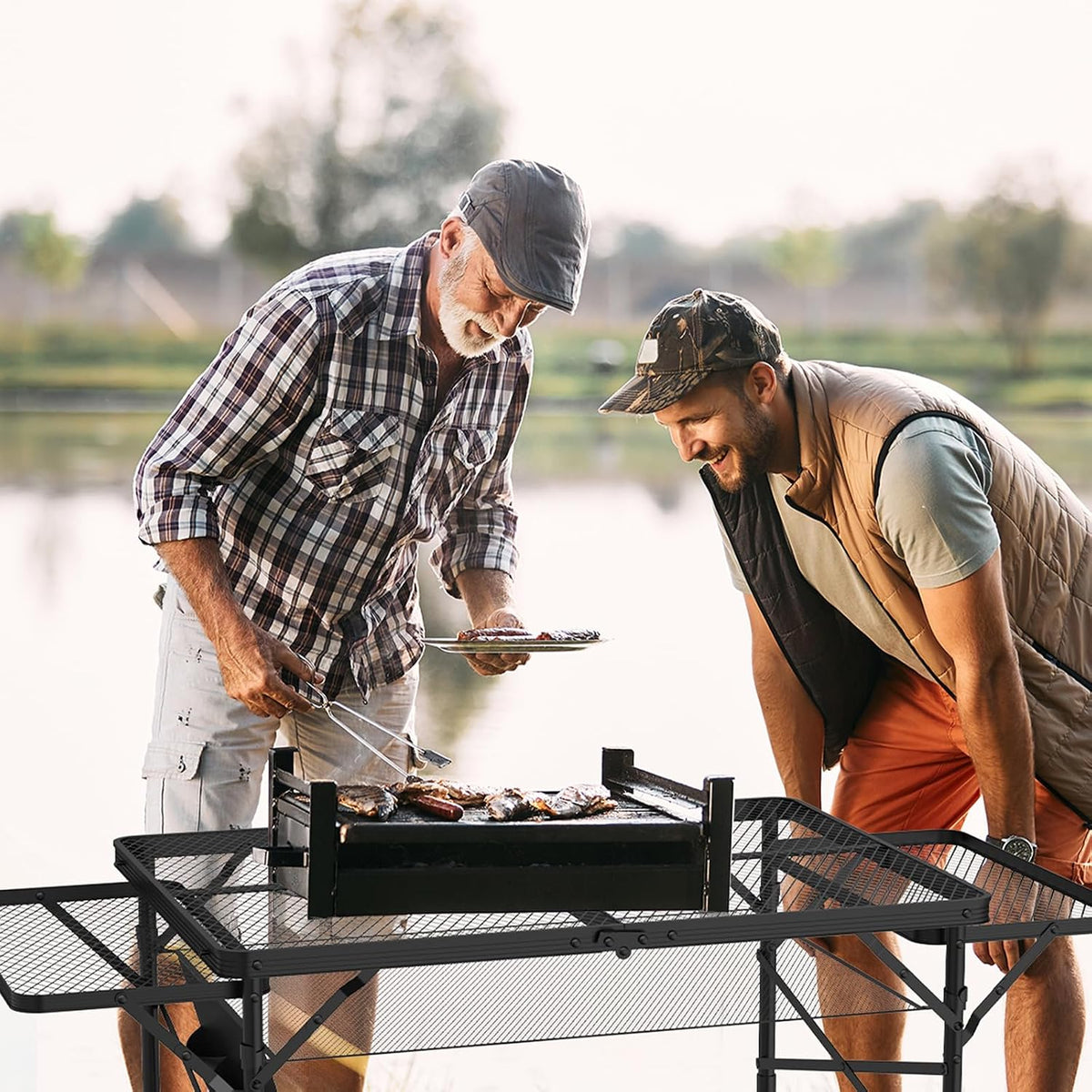 WildFinder Folding Table with 2 Wing Panels, 3x2 FT Foldable Camping Table