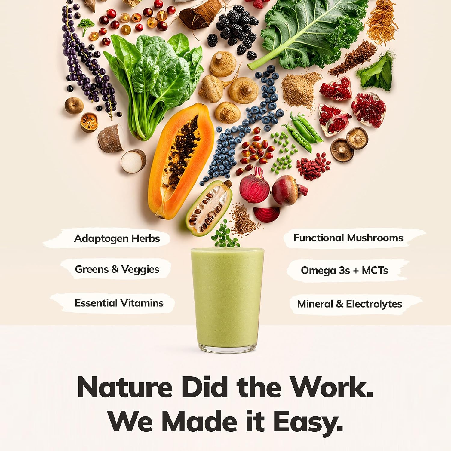Ka’Chava Whole Body Meal Shake Matcha 2 lb – Vegan Protein Powder with 85+ Superfoods & Greens – Plant-Based Meal Replacement with Probiotics & Digestive Enzymes – Gluten & Dairy Free (15 Servings)