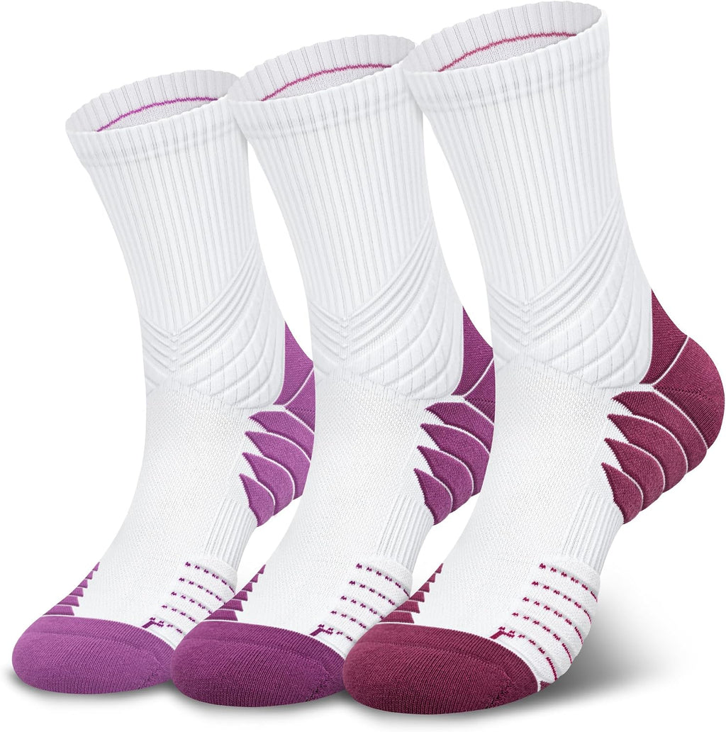 Hylaea Unisex Crew Socks for Running Athletic, Comperssion & No Blisters