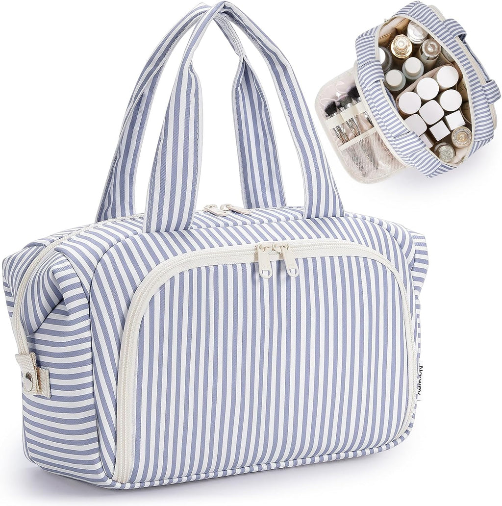 Narwey Travel Toiletry Bag for Women, Large Makeup Cosmetic Organizer Bag