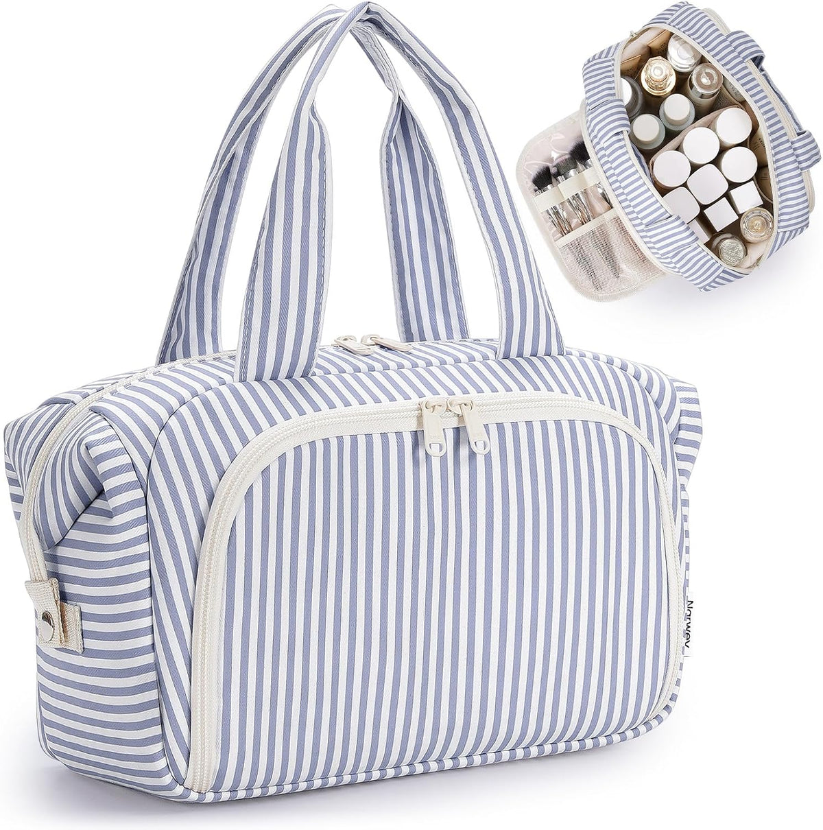 Narwey Travel Toiletry Bag for Women, Large Makeup Cosmetic Organizer Bag