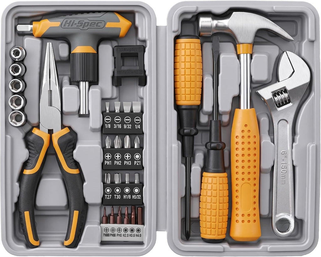Hi-Spec Mini Tool Kit for College Dorm, Home and Office DIY, Pink