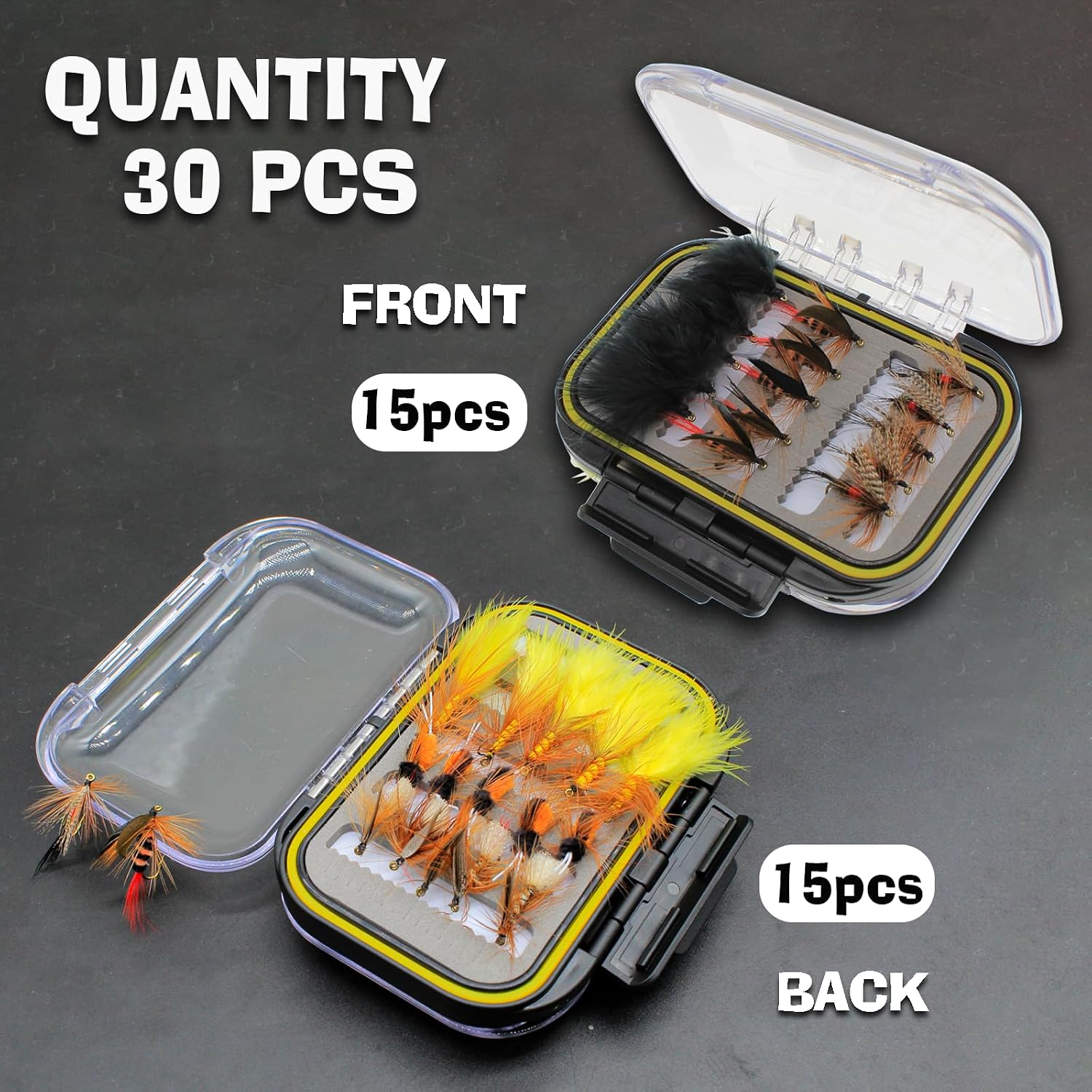 Fly Fishing Poppers Dry Flies Topwater Lures Bass Trout Kit Pro XL