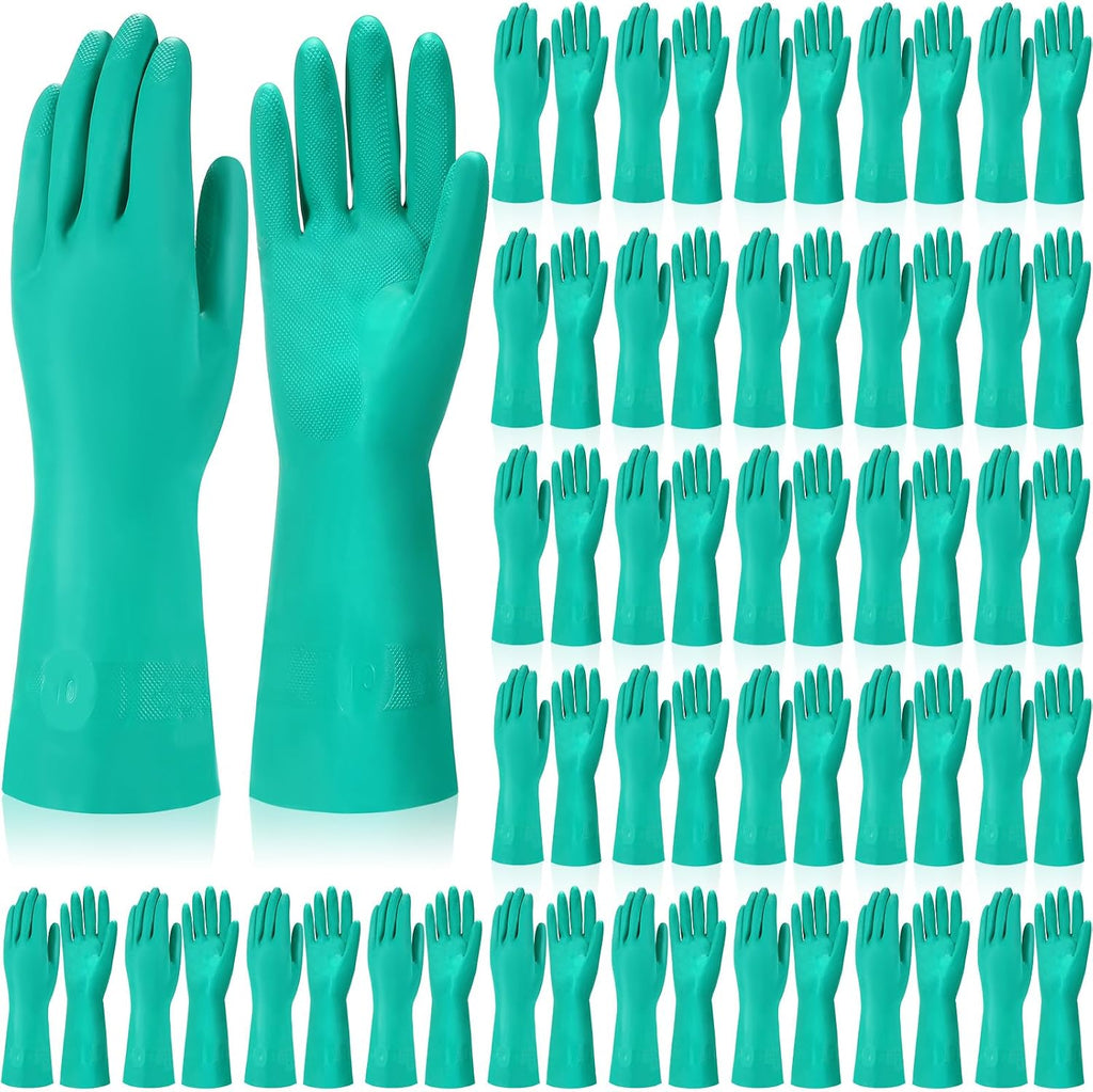Potchen 10 Pairs Chemical Resistant Gloves 15 Mil Nitrile Gloves,X-Large