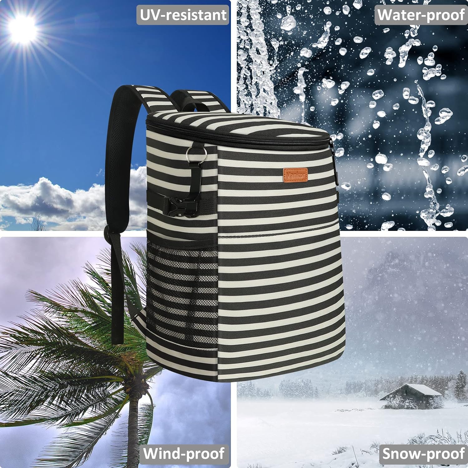 Vankor Camping Cooler Backpack Insulated Waterproof