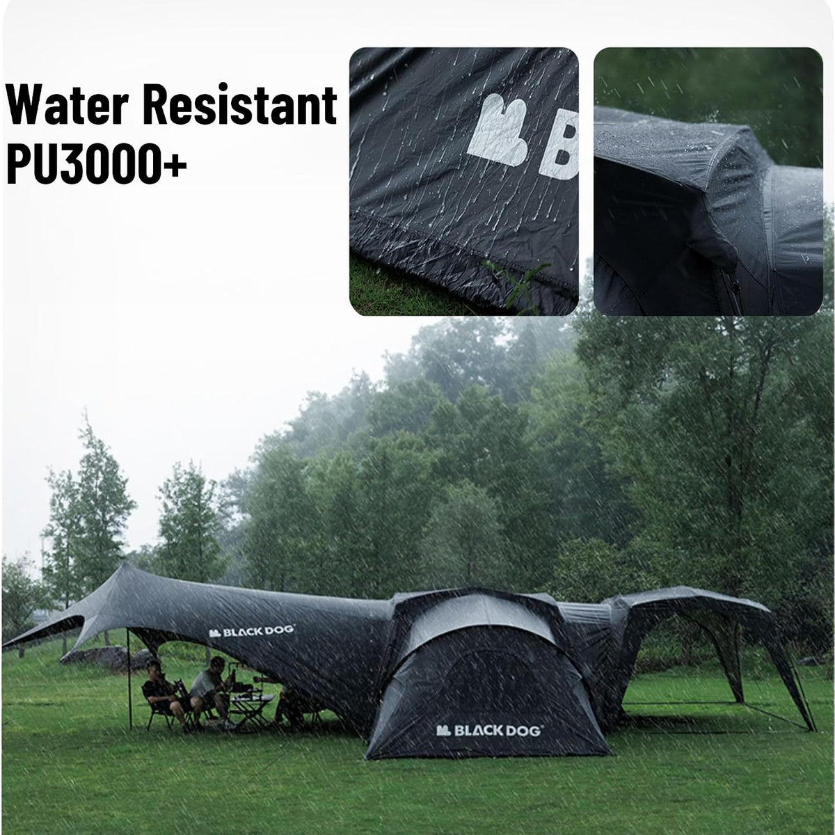Blackdog 4-6 Person Camping Canopy Tent, Easy Set up Instant Pop up Tents