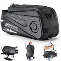 West Biking Bike Rear Seat Bag, Double Water Resistant, Zipper, Bicycle Trunk Pannier, 8.6L Capacity Waterproof Backseat Carrier Cargo Pouch with Strap & Rain Cover For Cycling