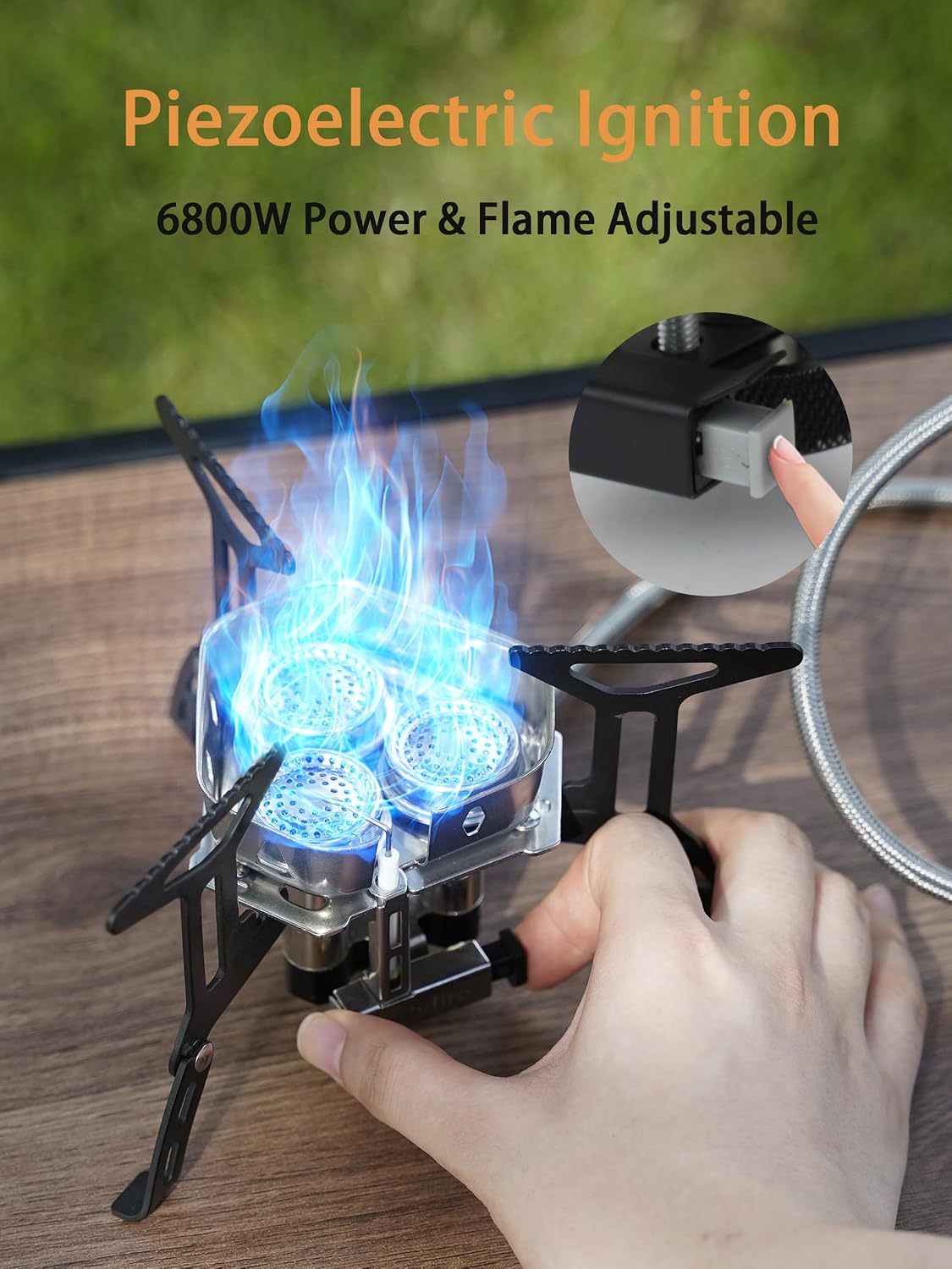 ONLYFIRE OUTDOOR LIVING Portable Camping Stove with 1LB Propane Gas Adapter