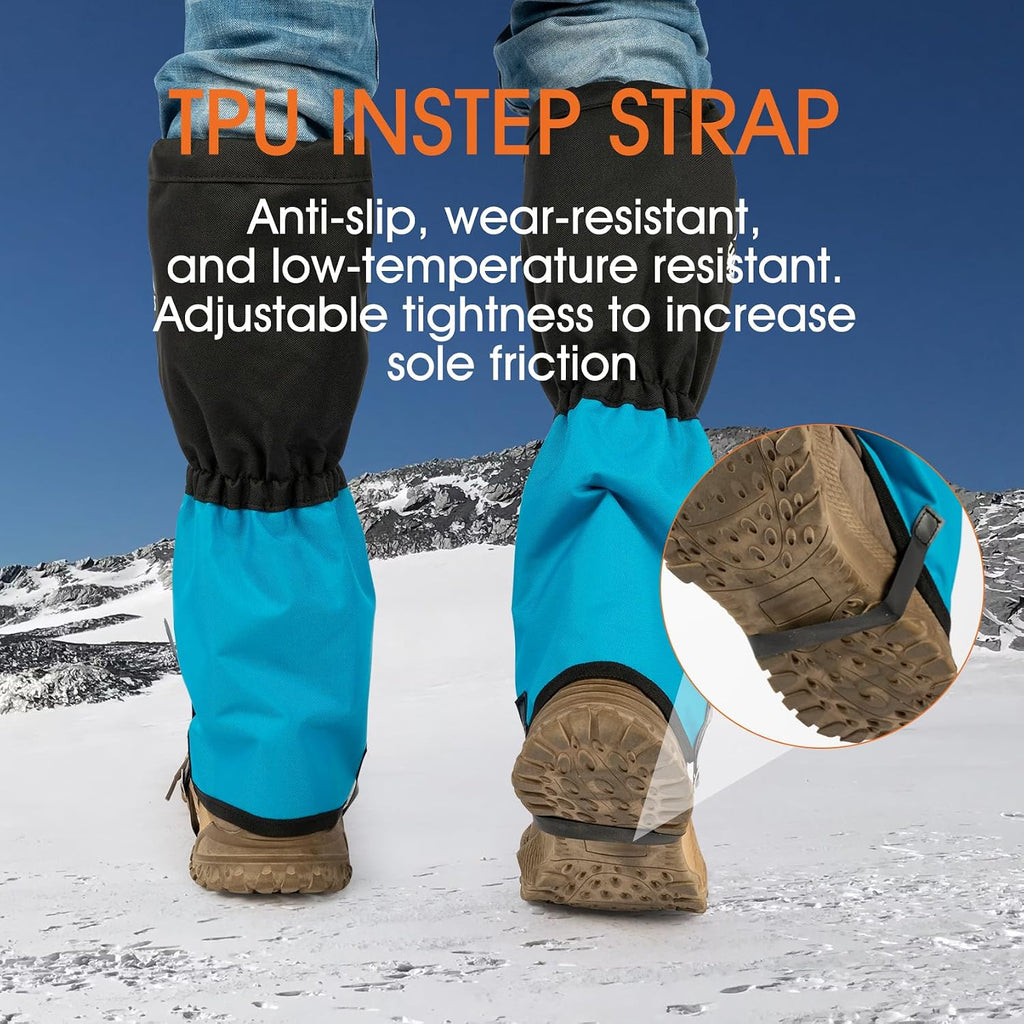 Leg Gaiters for Men Women Waterproof Gaiters for Hiking Snow Boot Gaiters