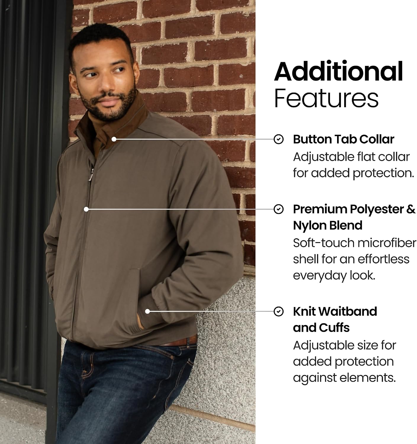 Weatherproof Men's Golf Jacket - Lightweight Windbreaker, Water-Resistant Microfiber Shell, Perfect for Golf & Casual Wear