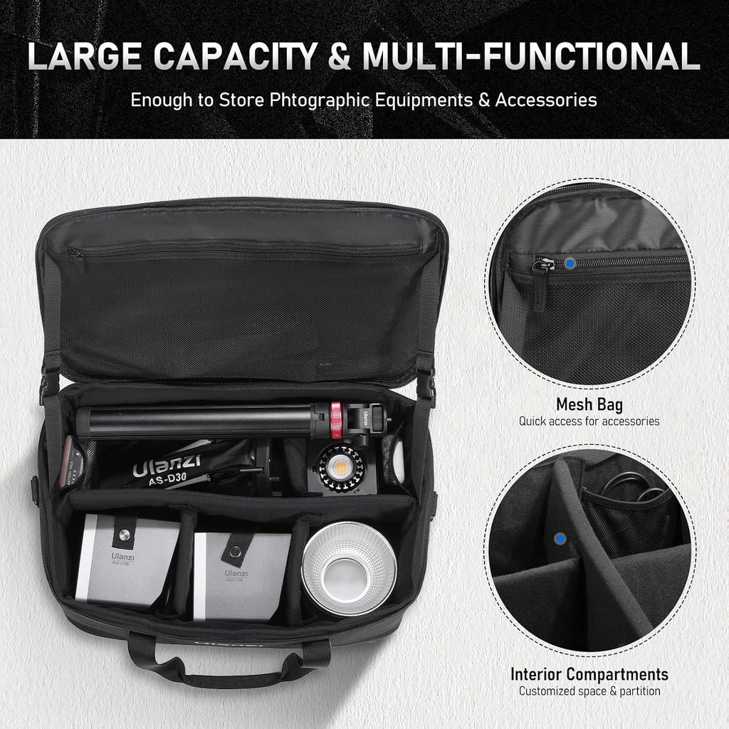 ULANZI Carrying Bag with Movable Foam Padded for Studio Light, Light Stands